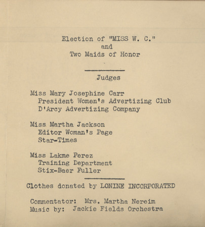 Fashion show program